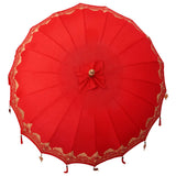 Balinese Parasol Red 215 x 215 x 260 cm Cotton and Wood 42006459