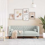 Sofa Light Grey 174 x 74.5 x 70.5 cm Velvet 42013019