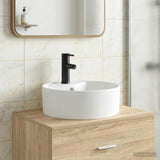 Bathroom Wash Basin Matte Black 40.5 x 40.5 x 15 cm Metal 890233