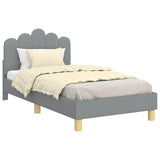 Children's Bed Frame with Headboard Light Grey 80 x 160 cm 42011044