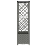 Raised Bed with Trellis and Roof Light Grey 162.5 x 40 x 136 cm 42032591