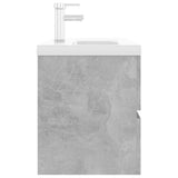 Sink Cabinet with Built-in Basin Concrete Grey Engineered Wood 3071643