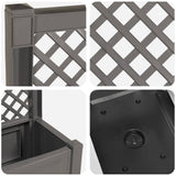 Big Planter with Trellis Grey 99.5 x 43 x 133.5 cm PP 42041723
