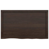 Bathroom Countertop Dark Brown 100x60x cm Treated Solid Wood 3156232