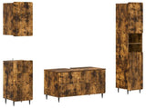 4 Piece Bathroom Cabinet Set ZWOLLE Smoked Oak Engineered Wood 3417923