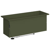 Garden Planter with LED Olive Green 30 x 80 x 30 cm Steel 8008104