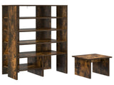 Shoe Cabinet with Shelf 2 pcs Smoked Oak Engineered Wood 8000384