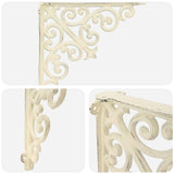 Wall Shelf Brackets 12 pcs Antique White 14 x 14 x 3.5 cm Steel 42038816