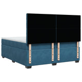 Box Spring Bed with Mattress Blue 200x200 cm Velvet 3291018