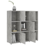 Book Cabinet Concrete Grey 90x30x90 cm Engineered Wood 802934