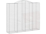 Arched Gabion Baskets 8 pcs 200x50x220/240 cm Galvanised Iron 3146452