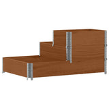 3-Tier Raised Bed Brown 120x80 cm Solid Wood Pine 4010316