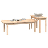 2 Piece Coffee Table Set Solid Wood Pine 822362