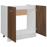 Sink Bottom Cabinet Lyon Brown Oak 80x46x81.5 cm Engineered Wood 815566