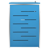 Quadruple Wheelie Bin Shed 276.5x77.5x112.5 cm Stainless Steel 149569