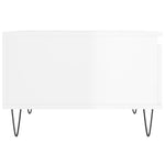 ZNTS Coffee Table High Gloss White 55x55x36.5 cm Engineered Wood 830758