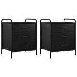 Bedside Cabinet 2 pcs Black Oak 48 x 36.5 x 60 cm 8013531
