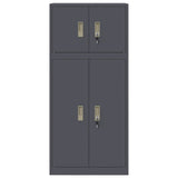 Storage Cabinet 2 pcs Anthracite 60 x 40 x 130 cm Steel 3438689