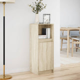Sideboard with LED Sonoma Oak 38x34x100 cm Engineered Wood 852168