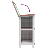 Outdoor Rabbit Hutch 4 Doors Brown Wood 170835