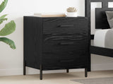 Bedside Cabinet Black Oak 40 x 40 x 66 cm Engineered Wood 882127