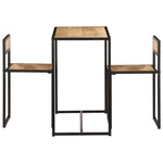 3 Piece Dining Set Solid Mango Wood 247583