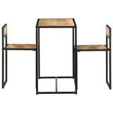 3 Piece Dining Set Solid Mango Wood 247583
