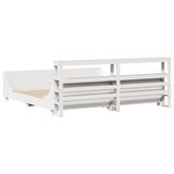 Bed Frame without Mattress White 180x200 cm Super King Solid Wood Pine 3306451