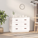 ZNTS Sideboard White 100x40x75 cm Solid Wood Pine 820143