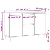 ZNTS Sideboard Sonoma Oak 104x35x70 cm Engineered Wood 827199