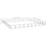 Dog Kennel Black 81 m Steel 3082193