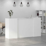 Reception Desk White 200x50x103.5 cm Engineered Wood 3324214