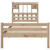Bookcase Bed without Mattress 90x200cm Solid Wood Pine 3322257