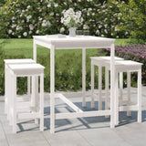 5 Piece Garden Bar Set White Solid Wood Pine 3154746