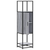 Highboard Grey Sonoma 35.5x35x139 cm Engineered Wood and Metal 849037