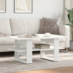 ZNTS Coffee Table White 102x55x42 cm Engineered Wood 823261