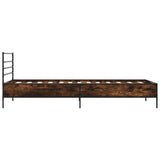 Bed Frame without Mattress Smoked Oak 90x200 cm 845584