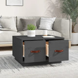 Coffee Table Grey 60x53x35 cm Solid Wood Pine 820968