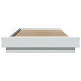 Bed Frame with LED Lights without Mattress White 90x200cm 3281119