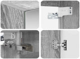 Bathroom Cabinet Set 5 pcs Grey Sonoma Engineered Wood 3406476