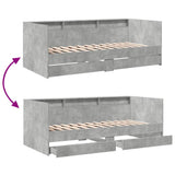Daybed Concrete Grey Engineered Wood Small Single 3280863