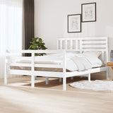 Bed Frame without Mattress White Solid Wood 140x190 cm 3101069