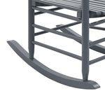 Rocking Chair with Curved Seat Grey Poplar Wood 45698