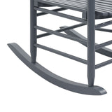 Rocking Chair with Curved Seat Grey Poplar Wood 45698