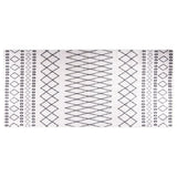 Rug Washable 80x300 cm Black and White 337971