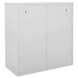 Locker Cabinet Light Grey and Red 90x45x92.5 cm Steel 336442