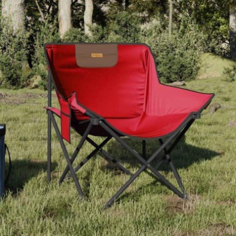 ZNTS Camping Chairs with Pocket Foldable 2 pcs Red 366549