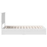 Storage Bed with Headboard White 75 x 190 cm Engineered Wood 3410279