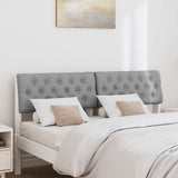 Upholstered Headboard Light Grey 140 cm Solid Pine Wood 879178