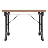 Dining Table 110x65x82 cm Solid Wood Fir and Iron 340769